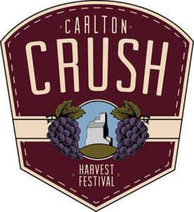 Carlton Crush, a festival held in fall in the Willamette Valley Logo